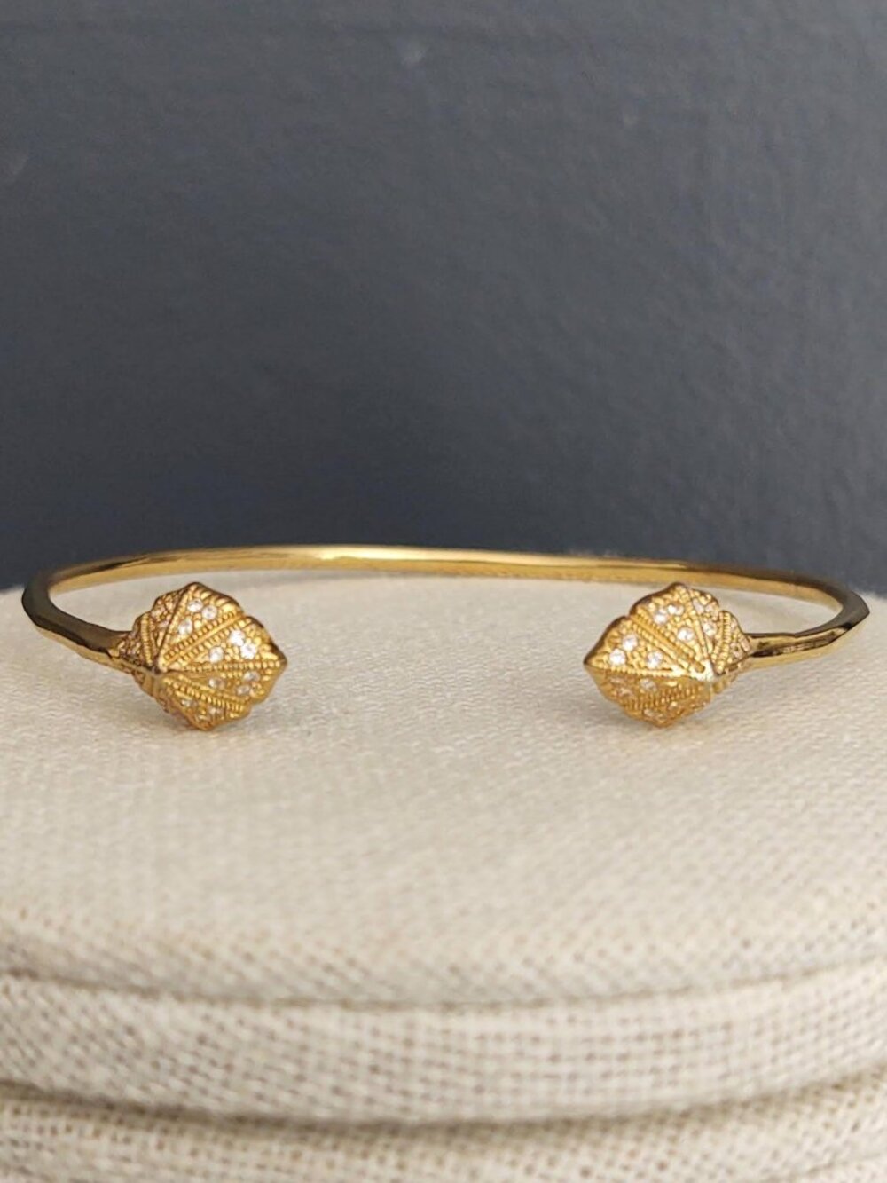 Gold and pave cuff